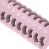 FANXITON Half Lashes Natural Look Wispy 10 Pairs Cat Eye
