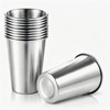 Zalaxt Stainless Steel Drinking Cups, 16 Ounce, 10 Pack