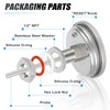 MEANLIN MEASURE 1/2" NPT Bimetal Thermometer, 3.3" Dial, 4.4" Stainless