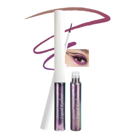 Shimmer Waterproof Eyeliner Liquid, Long Lasting Highly Pigmented Chameleon Eyeliner with Soft Fine Tip, Smudge-Proof Glitter Colorful Shift Holographic for Eyeshadow, Eye Makeup Gift for Women-B4#