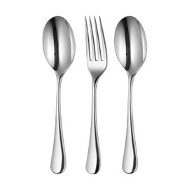 Robert Welch Radford Bright Cutlery 3 Piece Serving Set. Made from Stainless Steel. Dishwasher Safe.