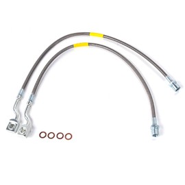 FAPO Front Stainless Steel Brake Lines for Chevy Silverado/GMC Sierra 1500 2007-2018,2500HD 3500HD 2011-2019,Suburban/Tahoe/Yukon XL 2007-2019, 5-7.5" Lift