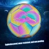 Reflective Football PU Glowing Sports Soccer Ball with Pump for