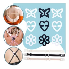 Universo en Linea Clips Sujetador Correas Bra Strap Elástico Ajustable 12pzs