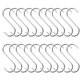 20PCS S Hooks for Closet,Wire Shelving Accessories,Pot Hangers for Kitchen,Metal HookCubicle Hooks,Towel Hook,S Hooks for Hanging Jeans&Hanging Plants & Hanging Heavy Duty & Hangin