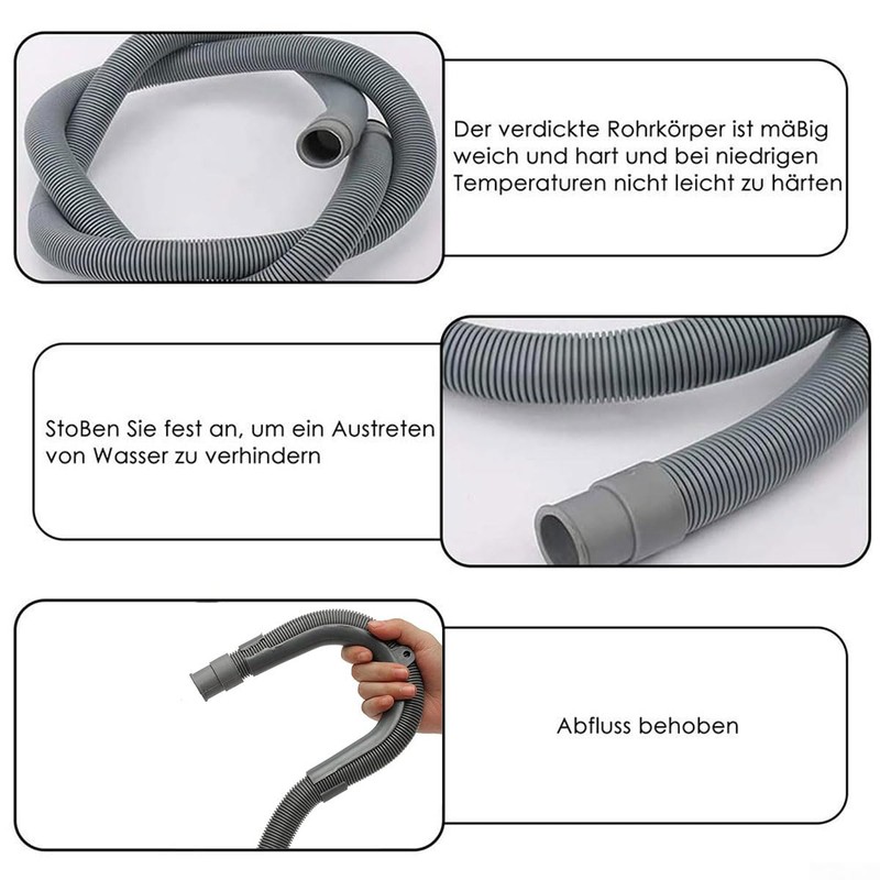 2 x Universal Mounting Elbow for Hanging Bend, Drain Hose,