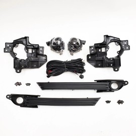 KINSTECH For 2017-2019 Mazda CX-5 Clear Lens LED Fog Light Bracket Relay Switch Wire Pair