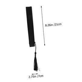 KONTONTY Antiquities Mini Handheld Folding Fan Black Craft Fan with Hollow Window Design Unique Vintage Style for Dance Home Decor and Photography Props