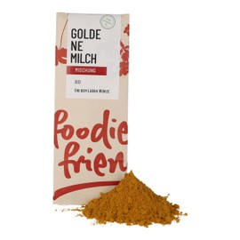 foodie & friends Organic Golden Milk in Compostable Bag, 50 g, with 56% Turmeric