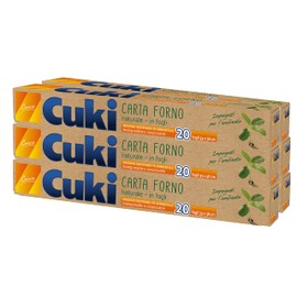 Cuki Natural Paper Oven 33 x 38 cm - 6 Packs of 20 Sheets Each