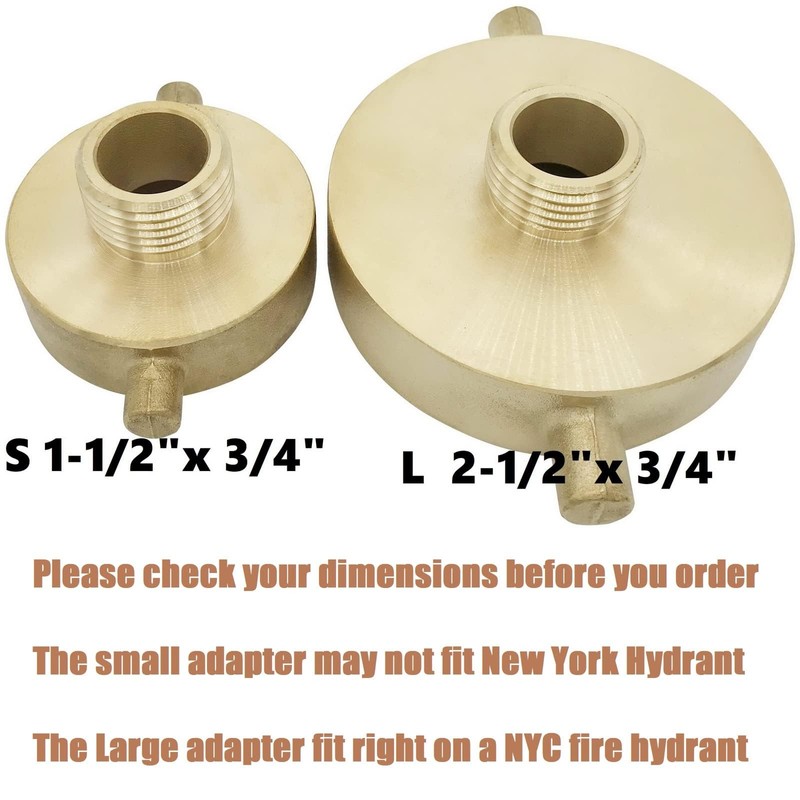 SpringSpray 2-1/2" NST (NH) Female x 3/4" GHT Male Brass