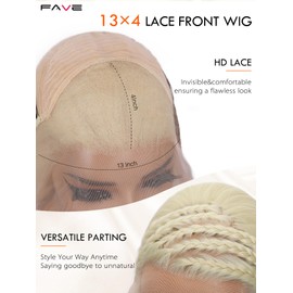 FAVE 26 Inch Blonde Wig 13x4 Synthetic Lace Front Wig Pre Plucked HD Lace Glueless Straight Lace Front Wigs for Women Ready to Wear Wigs