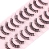 Parriparri Artificial Eyelashes D Curl Fake Russian False Eyelashes 10