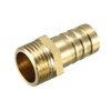 sourcing map Brass Barb Hose Fitting Connector Adapter 16mm Barbed