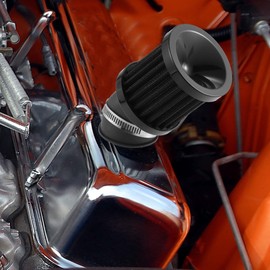 X AUTOHAUX Motorcycle Air Filter Universal 28mm to 48mm Air Filters Pod Inner Dia 45 Degree for HONDA for YAMAHA for SUZUKI ATV SSR TTR Black