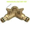 Unibos | Solid Brass Double Hose Connector for Outdoor Tap