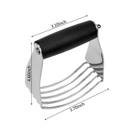 Dough Blender Heavy Duty Pastry Cutter Stainless Steel Butter Cutter Professional Baking Tool For Mixing Flour Butter (2 Pcs Black)