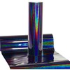 V2 HTV Heat Transfer Vinyl Film Holographic Chrome Flake (Black,