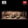 NUEIOVRW 1/64 Diorama European Garage Model, Three-Colour Illuminated Parking Model