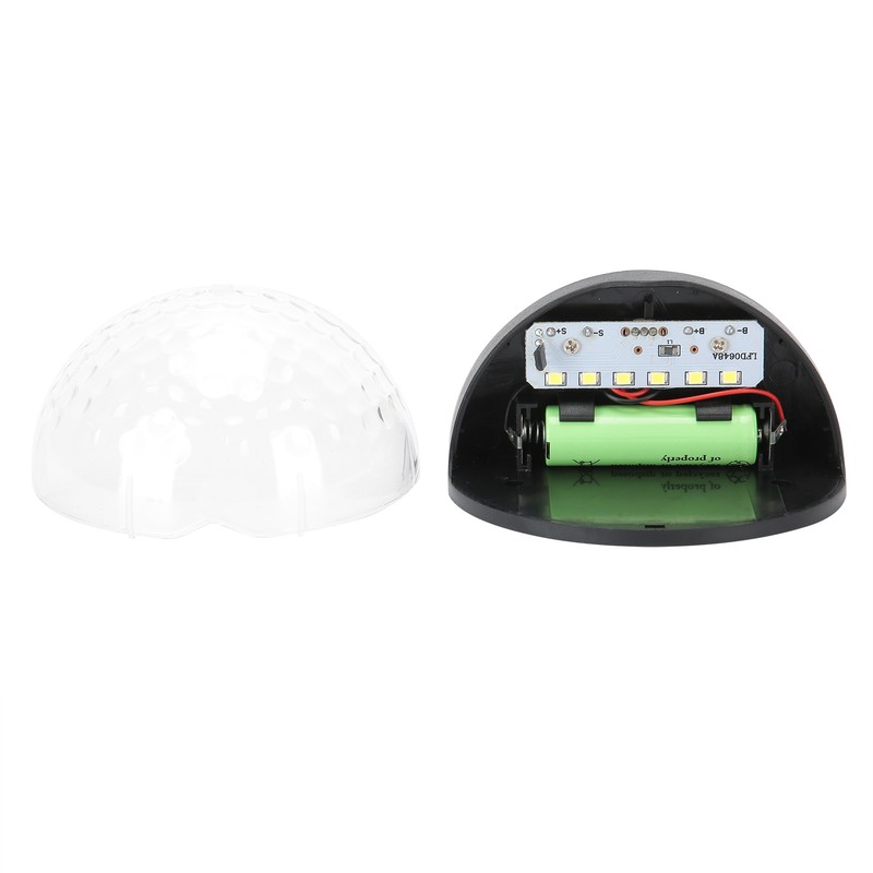4Pcs Outdoor Waterproof Semicircle 6LED Solar Power Wall Lamp Black