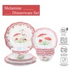 UPware 12 Piece Mushroom Melamine Dinnerware Sets, Outdoor Dishes Set,