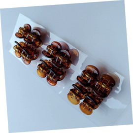 FRCOLOR 24pcs Mini Plastic Hair Claw Clips Durable Non Slip Hair Styling Accessories for Women Easy to Use Black and Tortoiseshell Colors