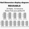 Press On Nails Long Square Glossy Glue On Nails with