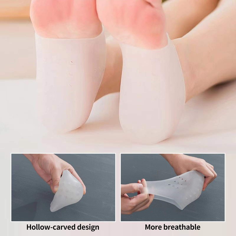 Invisible Height Increase Concealed Footbed Enhancers Soft Silicone Inserts, Half