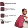 evohyah Shopping Bags Reusable Grocery Tote Bags, Deepred, Large