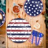 OuMuaMua Patriotic Party Supplies 184 Pcs American Flag Themed Tableware