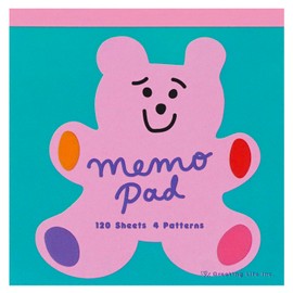 Chic Greeting Life Square Memo Bear MMN-487 Blue