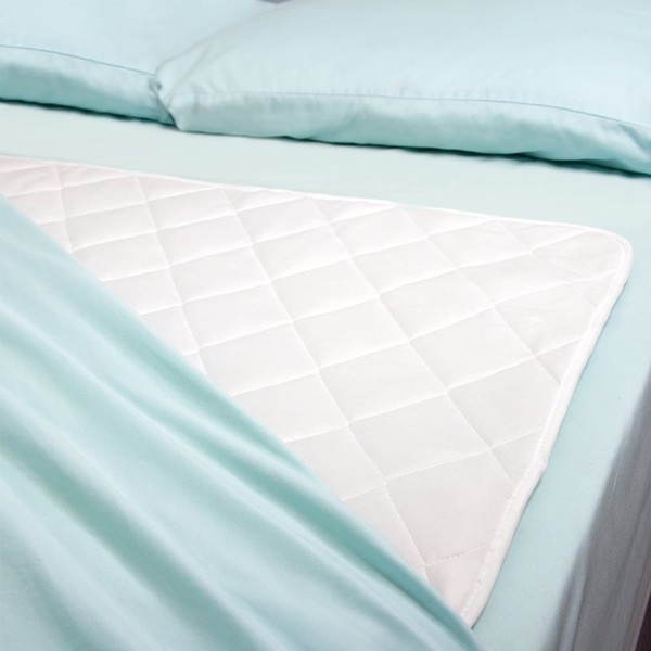 DMI Waterproof Sheet to be Used as a Bed Pad, Bed Liner, Mattress Protector, Pee Pad, FSA and HSA Eligible, Furniture Cover with Quilted Slide Sheet and 3 Layers of Protection, Without Straps, 30 x 36