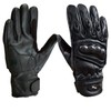 Premium Cow Leather Summer Motorcycle Gloves Black, s