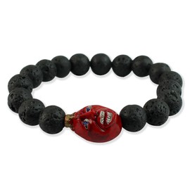 Topmall Anime Berserk Behelit Resin Bracelet,Crimson Behelit bracelets,1997 Guts Griffith Berserk Egg Of King Bracelet Resin Pendant Cosplay Jewelry Gift (smiling face)