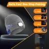 Keains Bluetooth Beanie with Light, Musical Knit Hat with Headphones
