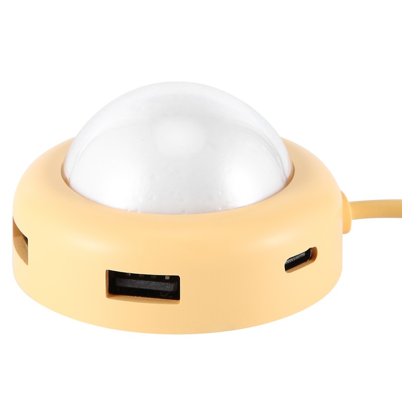 USB Hub Splitter Adapter 4 Port MultiFunction LED Light TypeC