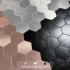 Miscasa 12-Sheet Peel and Stick Backsplash Tile, Hexagon Black Brushed