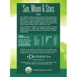 Davidson's Organics, Sun, Moon & Stars, 8-count Tea Bags, Pack of 12