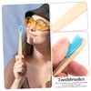 Alipis 10 Pack Soft Travel Toothbrushes Bamboo Charcoal Wooden Handle