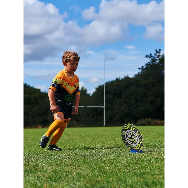 Optimum STREET RUGBY BALL - BLACK/YELLOW - MIDI