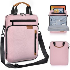 13.3-14 Inch Laptop Sleeve Bag, Padded Carrying Case for MacBook Pro M3/M2 14" /13", MacBook Air 13.6" M3/M2 2024/2022, Surface Pro AI PC/9/8 13",Protective Bag with Accessory Pocket, Pink