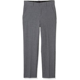 Van Heusen Boys Flex Stretch Flat Front Dress Pants, Oxford Grey, 12 Husky