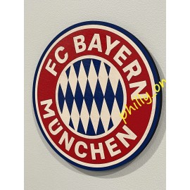 Decor FC Bayern Munchen Soccer Team Logo Wood Sign Wall Decor Handmade Quality 14"-34" - 24"
