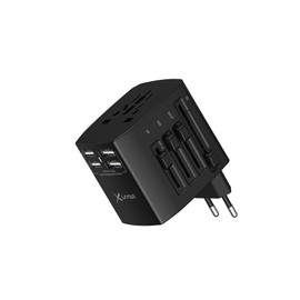 XLayer International Travel Adapter Worldwide Universal USA UK England Australia Socket Adapter for Over 220 Countries Black