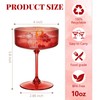 LEYIQU 24Pack Plastic Martini Glasses, 10oz Disposable Coupe Glass