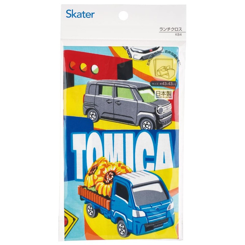 Skater KB4-A Tomica Lunch Cloth, 9.4 x 16.9 inches (43