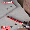 Keewaki Masonry Drill Bit Set - 10-Piece Hex Shank Set