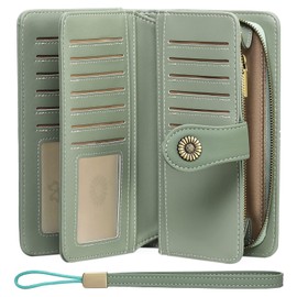 FALAN MULE Wallets for Women Leather RFID Blocking Women's Wallet Large Capacity Ladies Wallet
