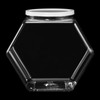 Uiifan 1 Piece Hexagonal Plastic Candy Jar with Lid Cookie