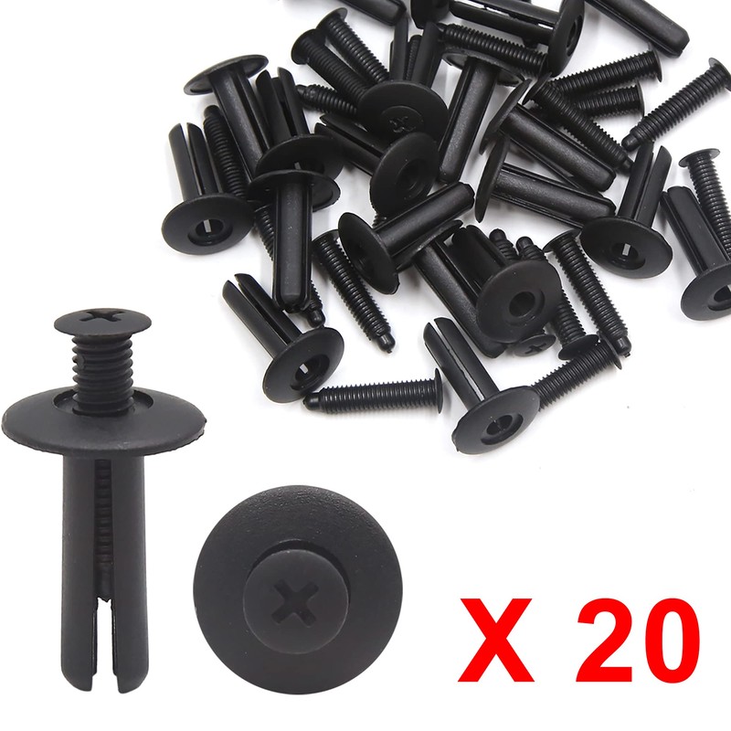 sourcing map 20Pcs Car Expanding Screw Rivets Trunk Fender Retainer